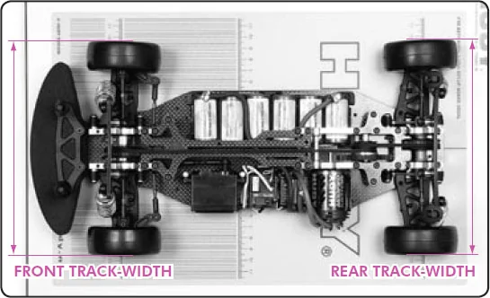Руководство по настройке шасси Xray T2 - Ширина колеи